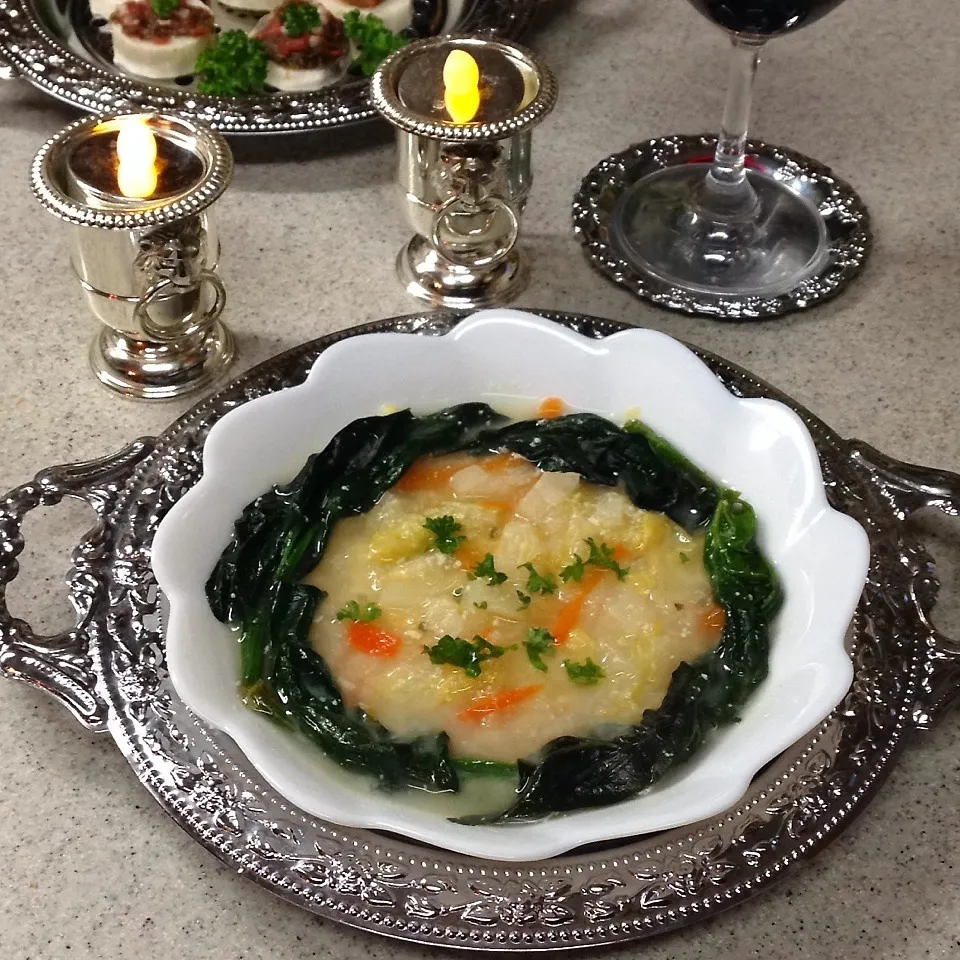 ♪白菜＆人参＆ほうれん草豆乳スープ♪|henryさん