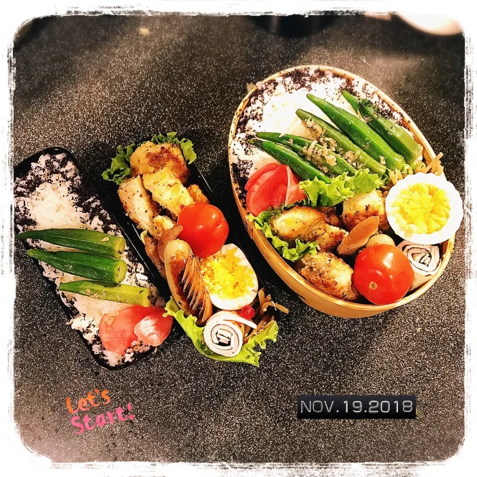 11/19 ☺︎☺︎ チキンハーブカツ弁当☆|jon2さん