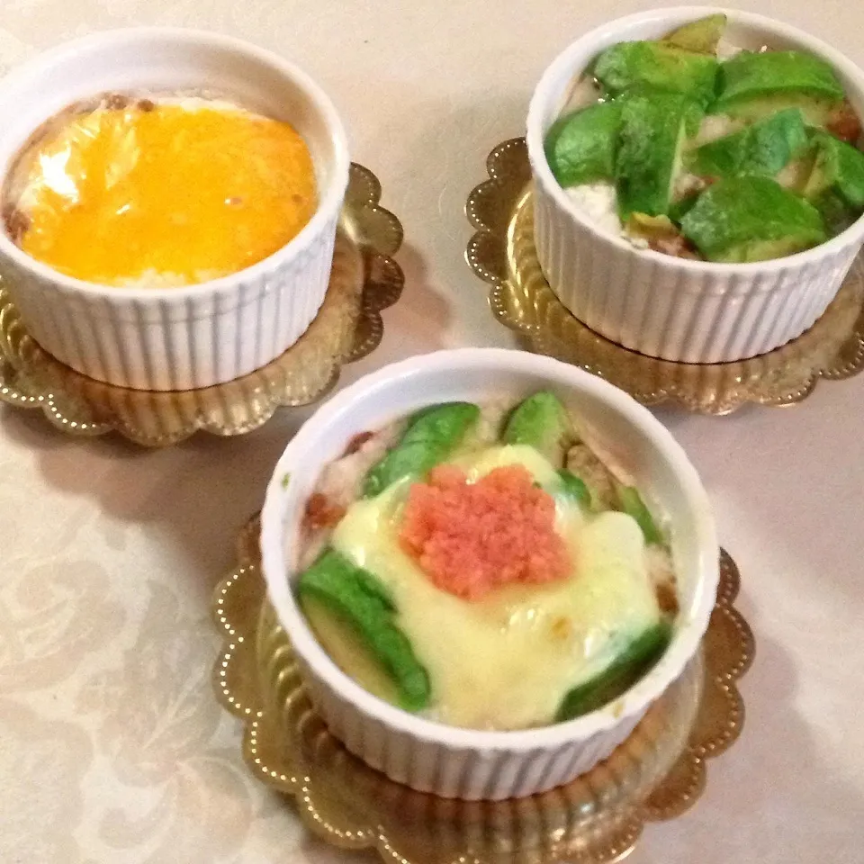 ♪納豆長芋ココット♪それぞれの好みに合わせて3種♪|henryさん