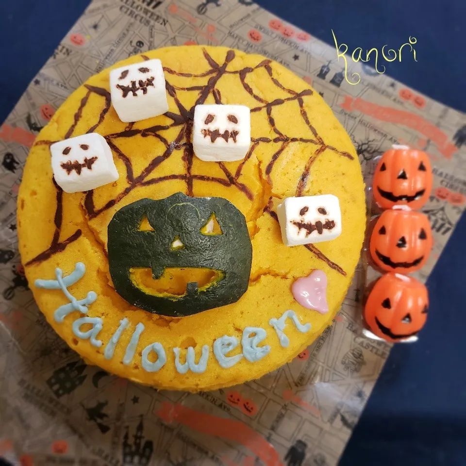 ハロウィン🎃パーチー用 その1カボチャのスフレチーズケーキ|かのりさん