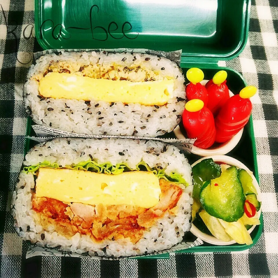 ムスコのおにぎらず弁当＊春のお弁当始まりました|からあげビールさん