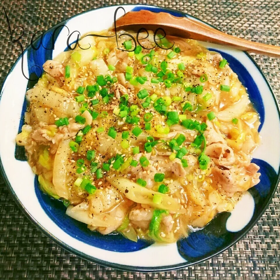 ハフハフ食べたい♡豚バラと白菜の簡単中華とろみ煮|からあげビールさん