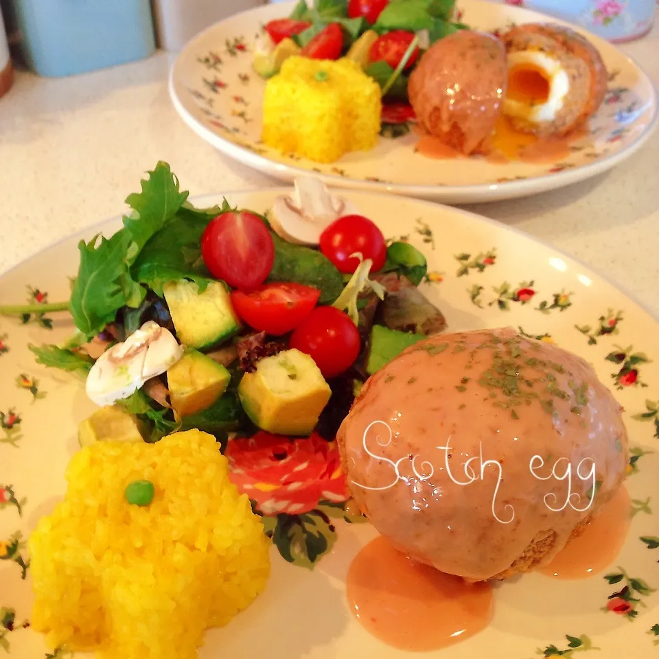 まねっこ❤︎とろ〜り半熟卵のScotch egg|はーちゃんさん