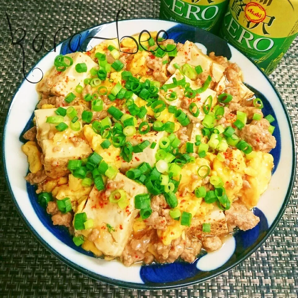 ご飯にかけたい！お豆腐そぼろの中華とろみ煮♡祝honeyさん|からあげビールさん