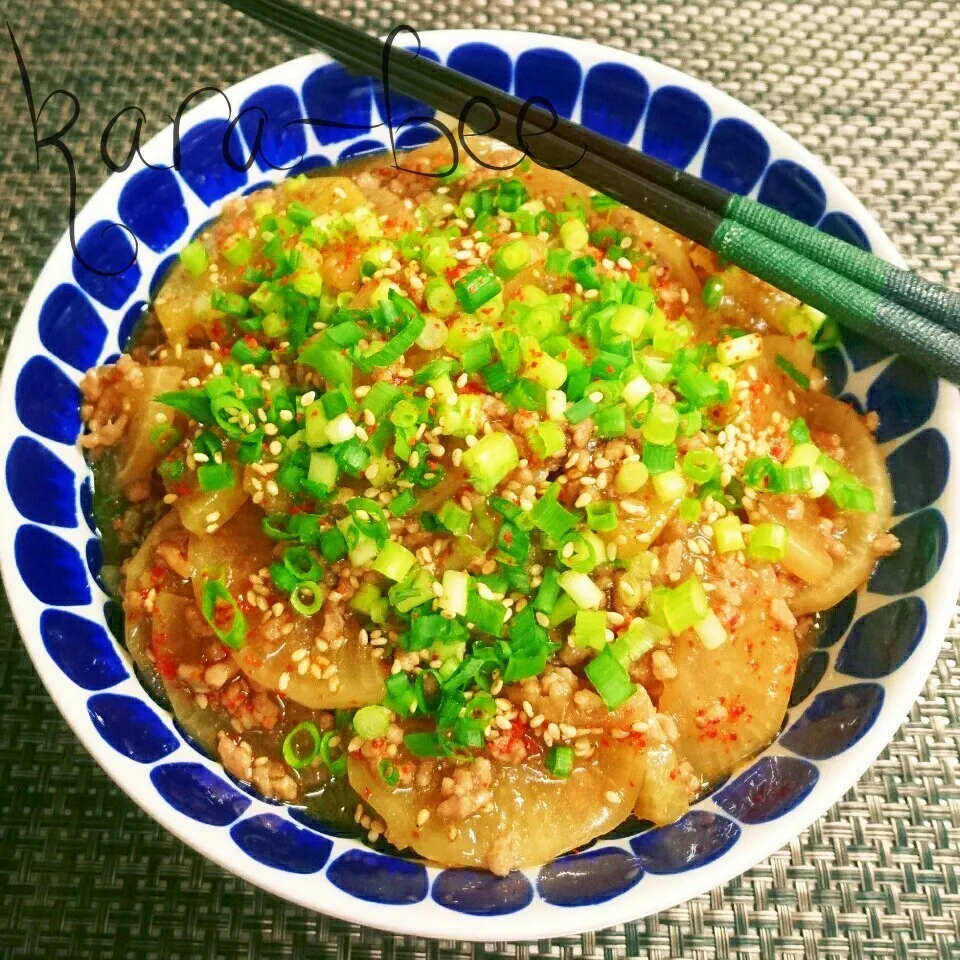 ご飯にかけても旨っ♡そぼろ大根のオイスターとろみ煮|からあげビールさん