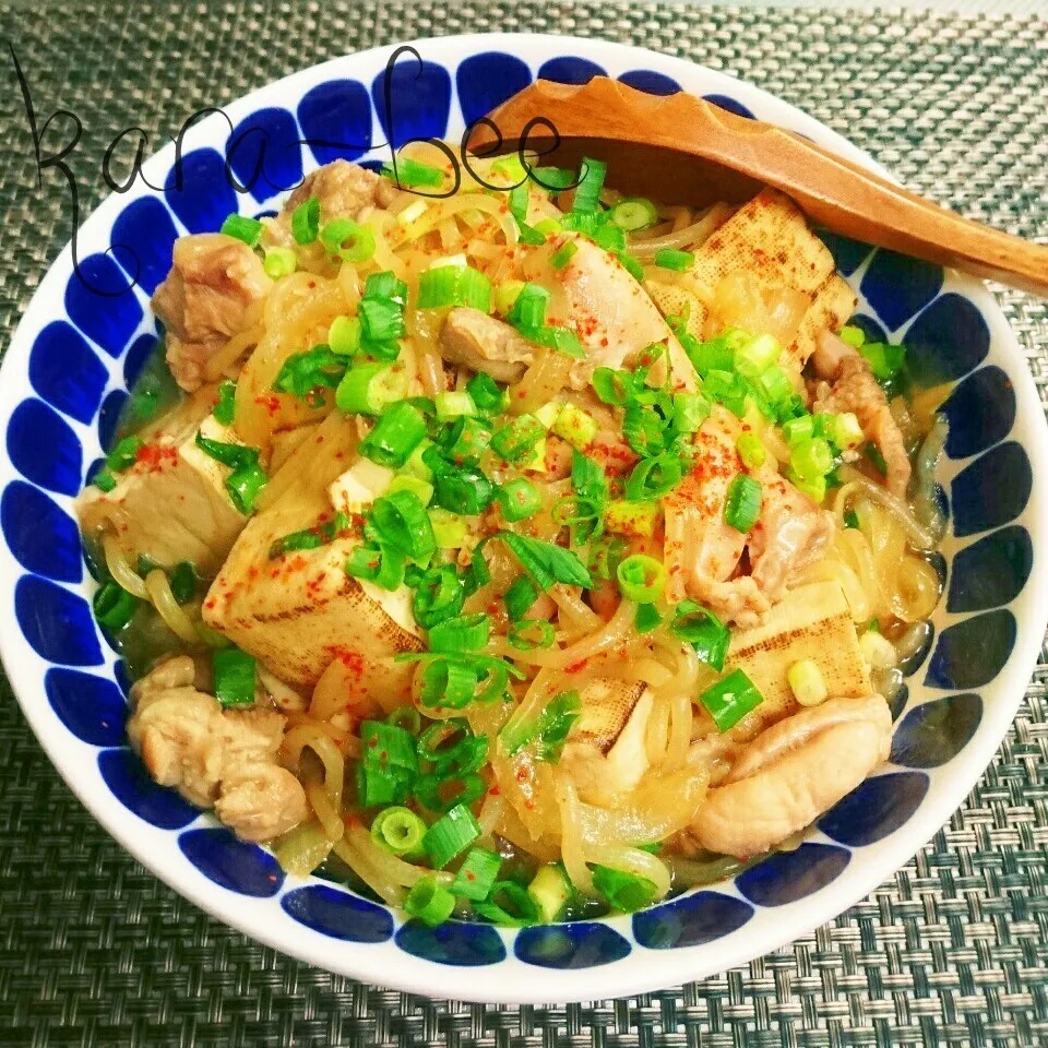 味染みっ染み♡ご飯が進む!鶏肉で作る我が家自慢の肉豆腐|からあげビールさん