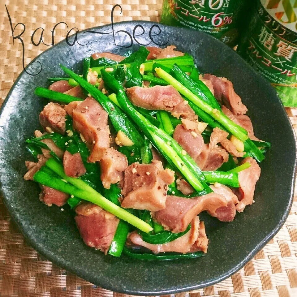 悶絶酒の伴♡砂肝とニラのスタミナにんにく醤油炒め|からあげビールさん