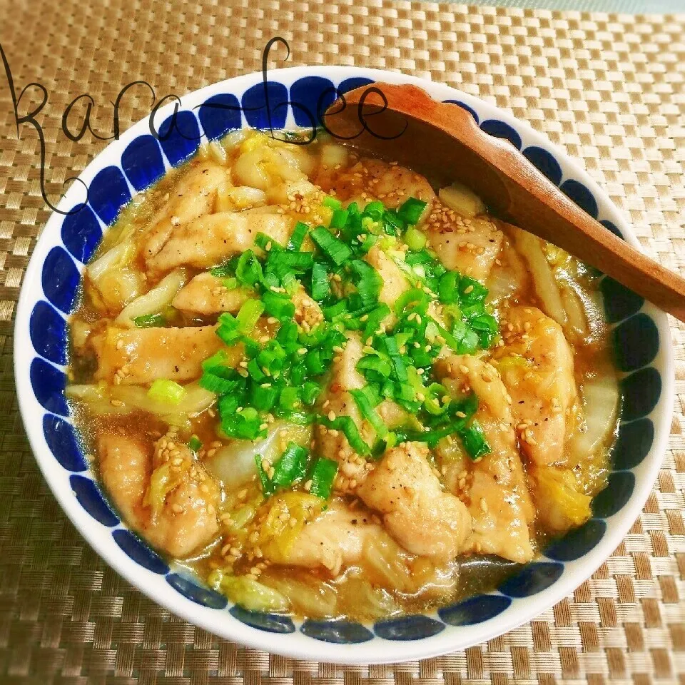 ほっこり温まろ♡ご飯にかけたい!鶏むね肉と白菜のとろみ煮|からあげビールさん