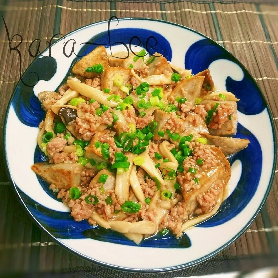 秋の味覚♡揚げ里芋のきのこそぼろあんかけ【祝あやちゃんママ】|からあげビールさん