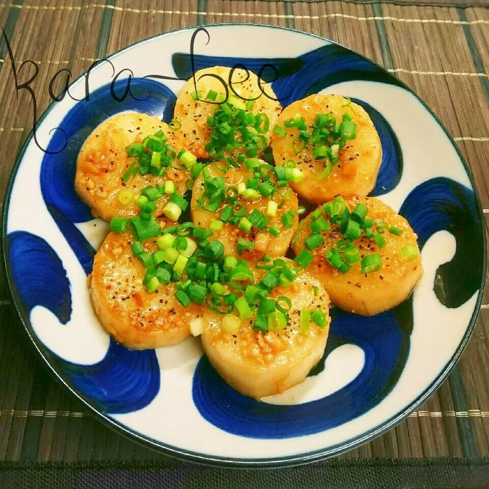 香ばし醤油が旨っ♡サクッサク長いものにんにく醤油ステーキ|からあげビールさん