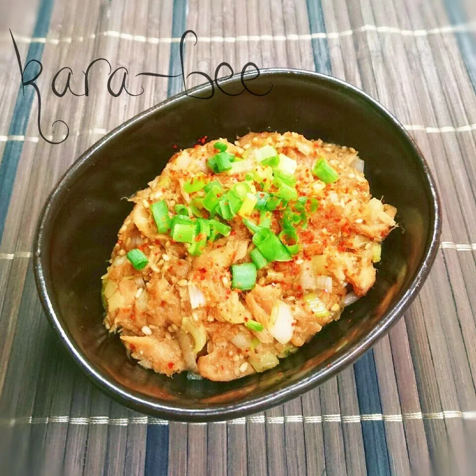 【常備菜】白飯どろぼう♡ネギたっぷり中華ツナ味噌|からあげビールさん