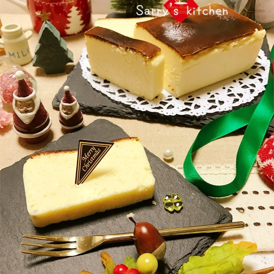 Snapdishの料理写真:ふんわりおいしー(≧∀≦)アトリエタタン風♡チーズケーキ♪|Sarryさん