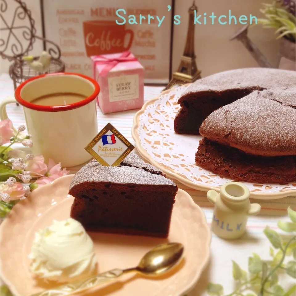 Snapdishの料理写真:濃厚リッチ♡ガトーショコラ♪|Sarryさん