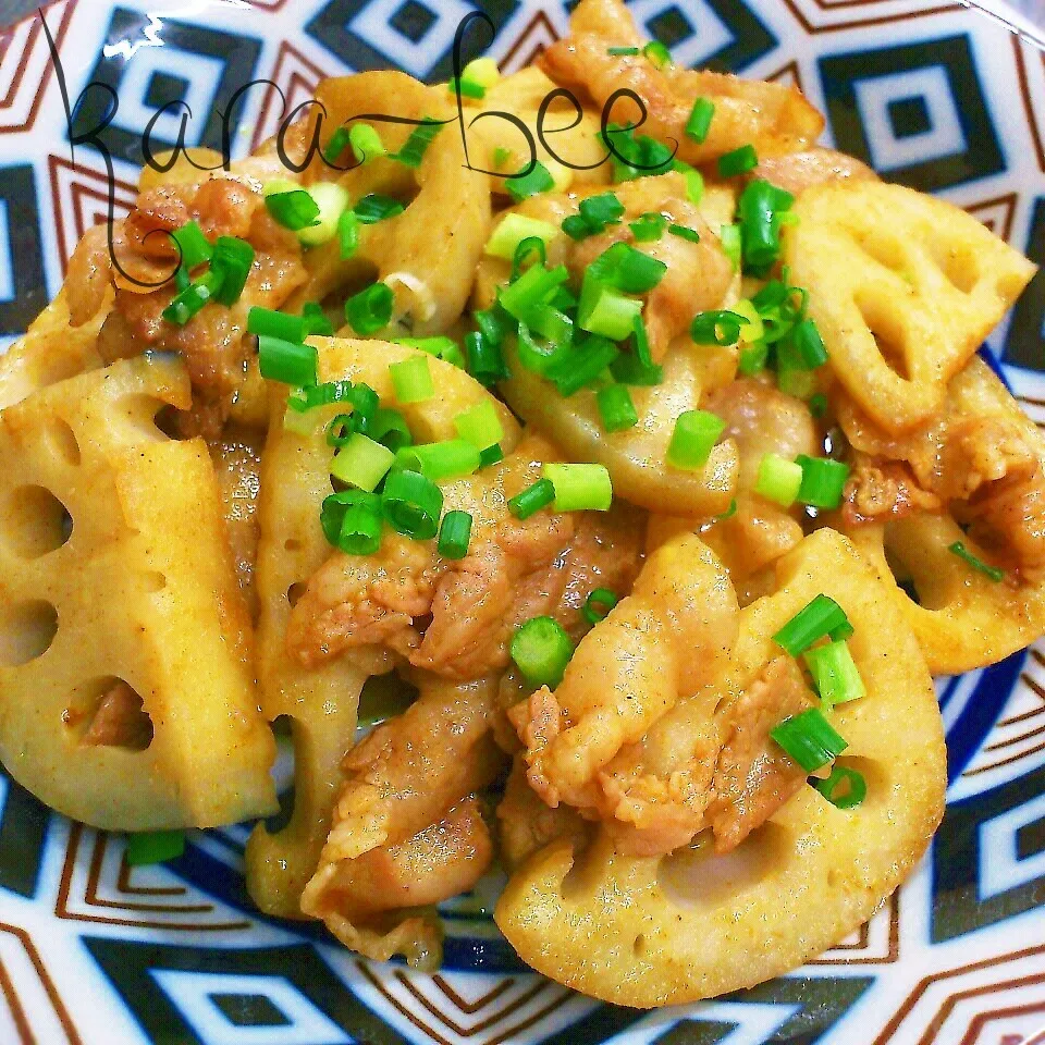 ウマすぎて悶絶♡れんこんのカレーきんぴらでひろママ祝900|からあげビールさん