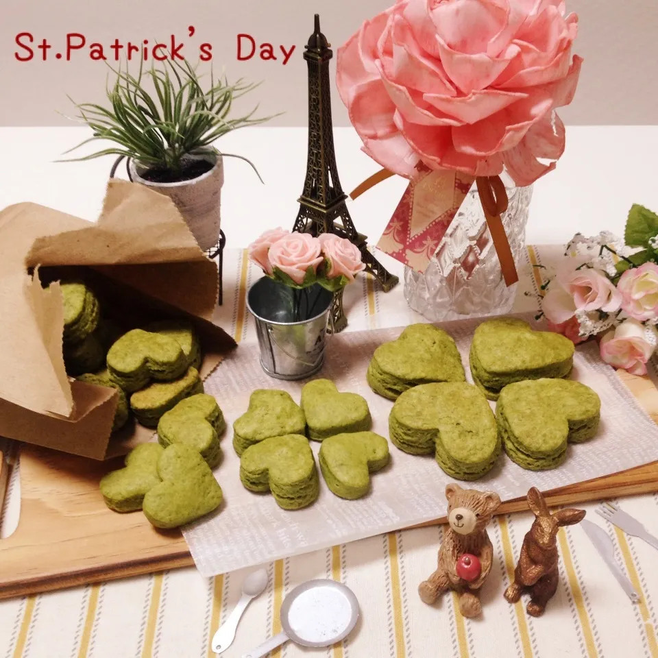 St.Patrick's Day ♡シャムロックのスコーン♪|Sarryさん