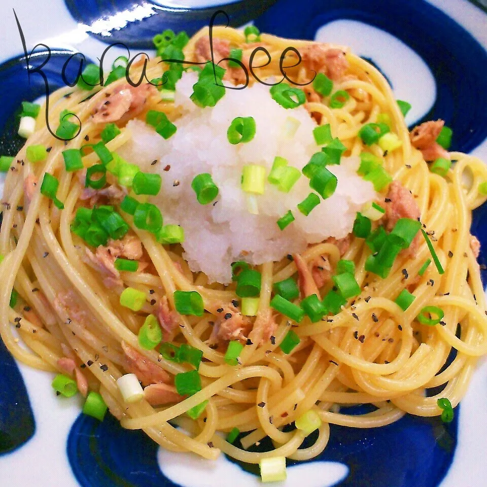 オイルソースで作る簡単絶品！冷製ツナおろしパスタ|からあげビールさん