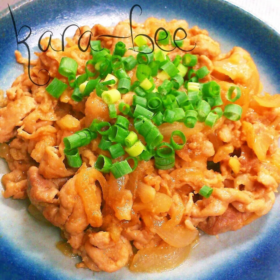 豚こまで簡単節約♡ご飯が進む♪甘味噌生姜焼き|からあげビールさん