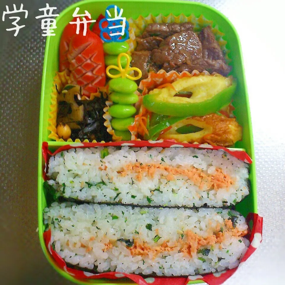 Snapdishの料理写真:おっサンで学童弁当❤おっサン流行らせ隊|からあげビールさん