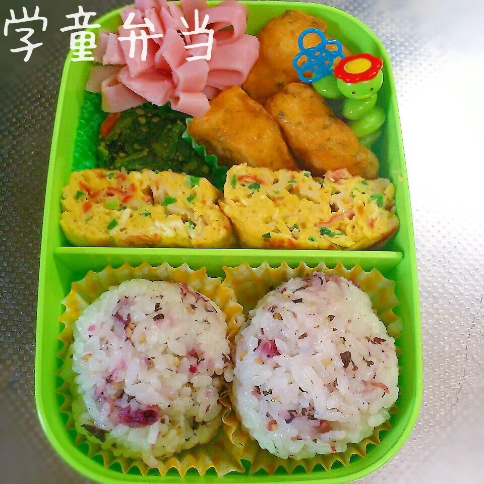 春ラストの学童弁当|からあげビールさん