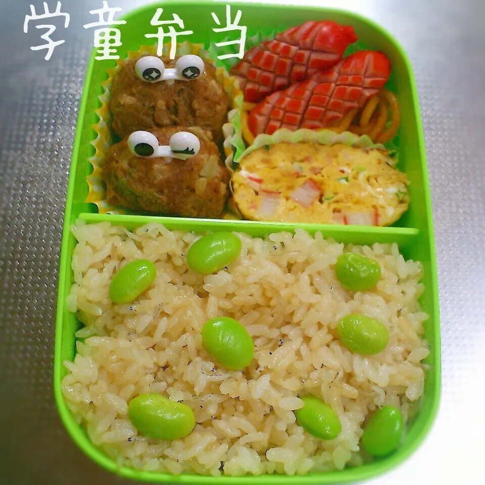 手作りミートボールで学童弁当|からあげビールさん