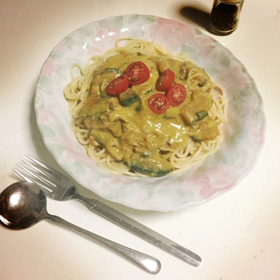 ベーコンとカボチャの豆乳クリームパスタ|takarinさん