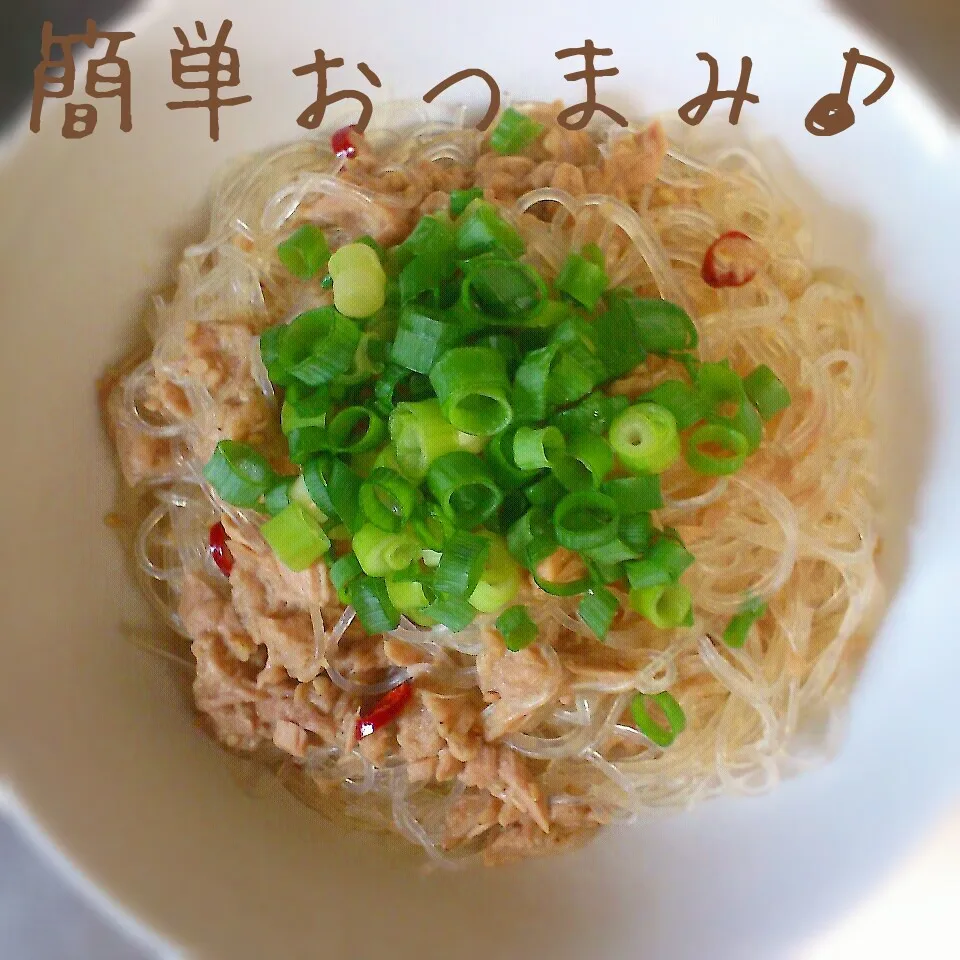 簡単おつまみ♪別茹で不要  ツナ春雨|からあげビールさん