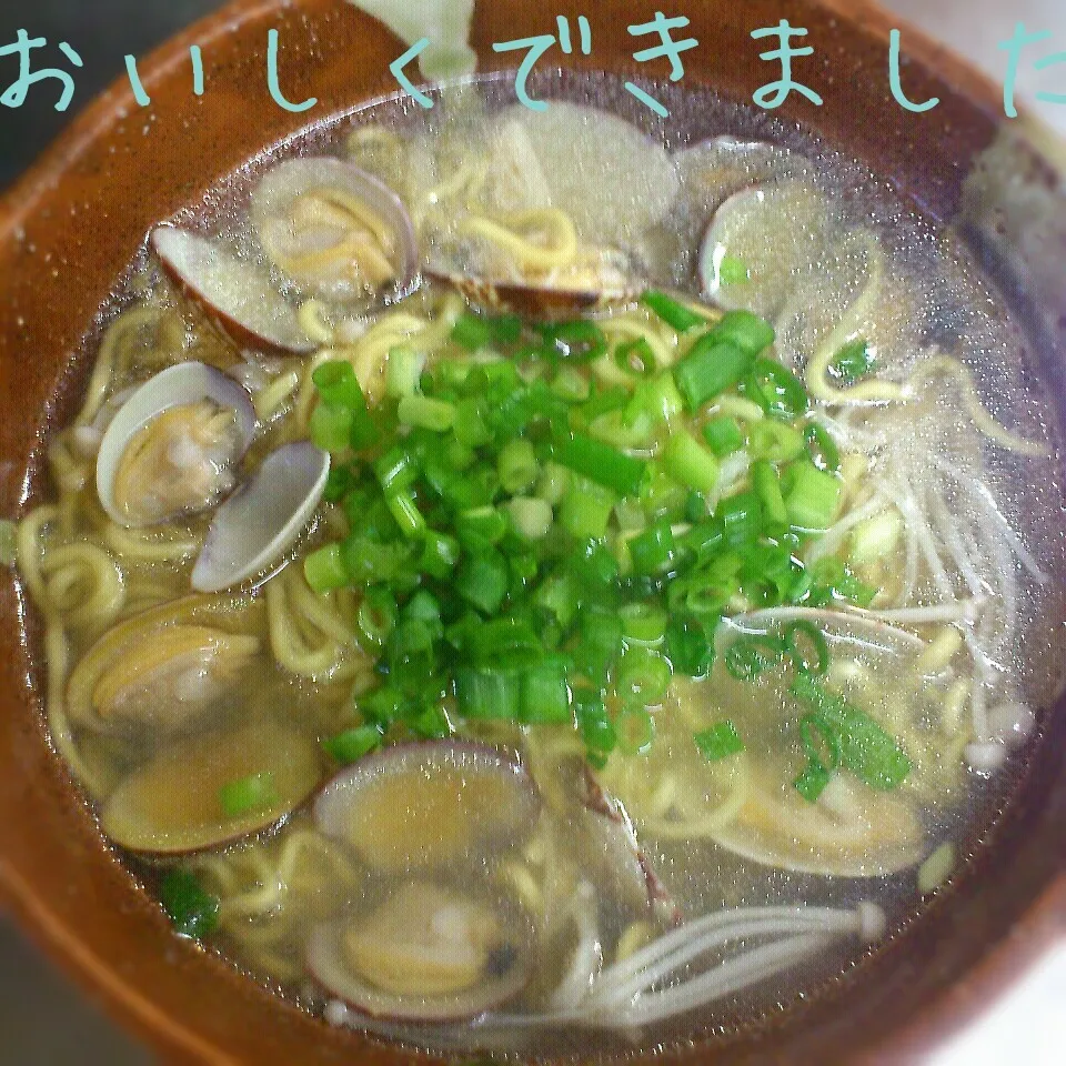 潮のかおり！アサリラーメン♪|からあげビールさん