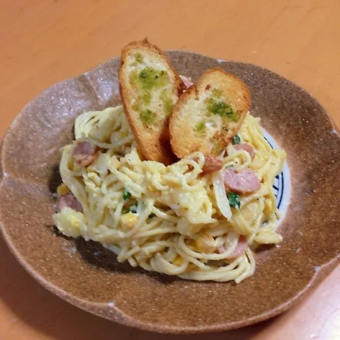 今夜はヘルシーカルボナーラ風パスタ|takarinさん