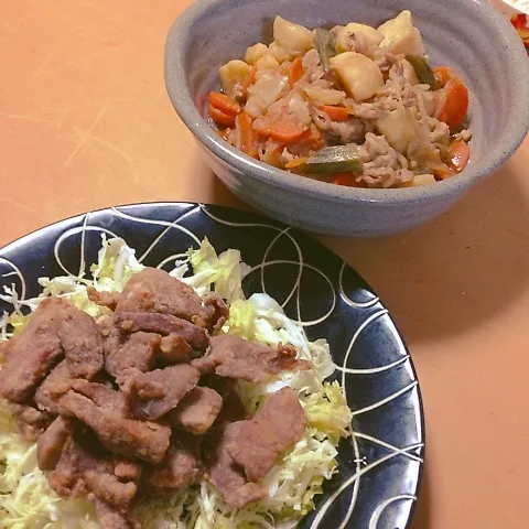 Snapdishの料理写真:今晩は、長男作晩ご飯♡|takarinさん