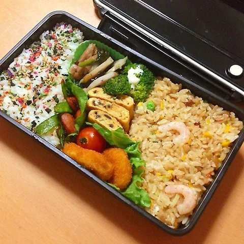 Snapdishの料理写真:本日の高校生長男のお弁当|takarinさん