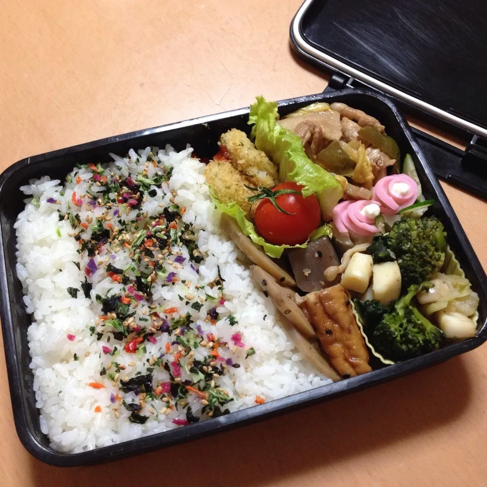 今日の高一長男のお弁当  soy.さんのホイコーロー入り|takarinさん