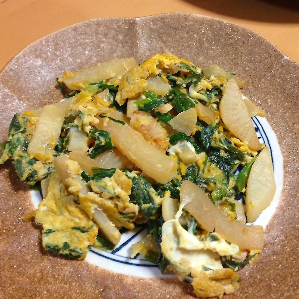 Snapdishの料理写真:かぶとニラの卵とじ|takarinさん