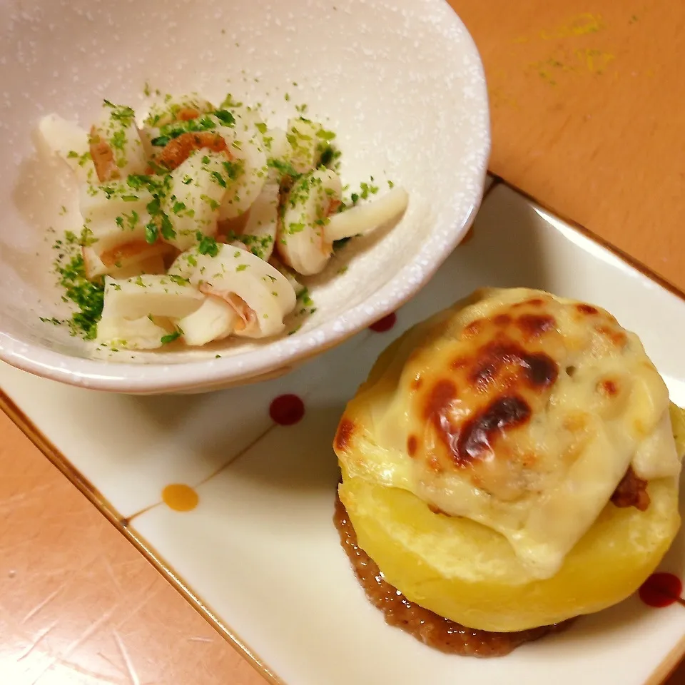 じゃがいものカレーチーズ焼き・竹輪の簡単煮|takarinさん