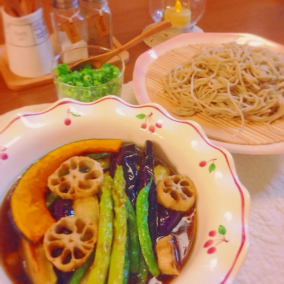 そうめん&ざるそばのお供♥夏野菜の揚げびたし|party martyさん