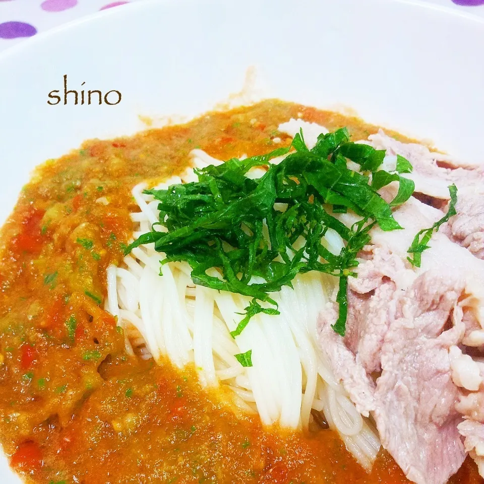 トマトでさっぱりそうめん♡|shinoさん