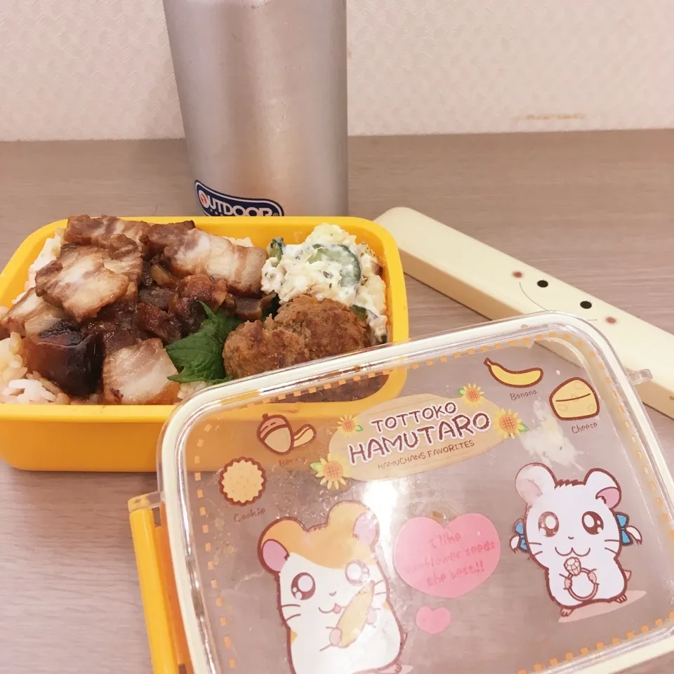 Snapdishの料理写真:「さよならハム太郎弁当箱」弁当|なつこいっきママさん