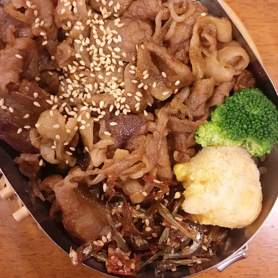 Snapdishの料理写真:炎伝風カルビ丼弁当|なつこいっきママさん