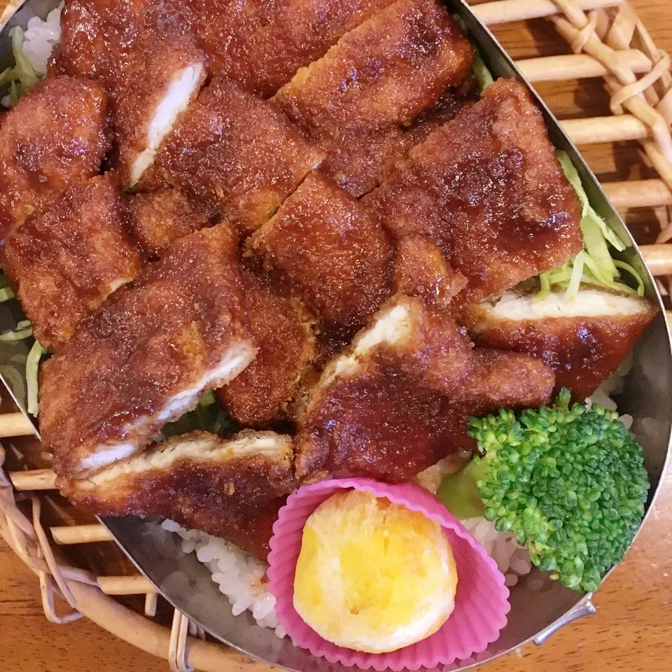 Snapdishの料理写真:ソースささみカツ丼弁当|なつこいっきママさん