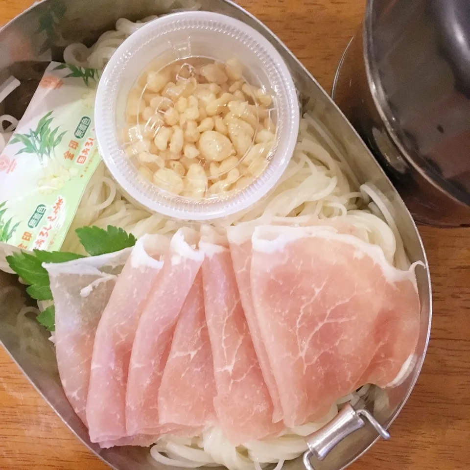 Snapdishの料理写真:生ハムそうめん弁当|なつこいっきママさん