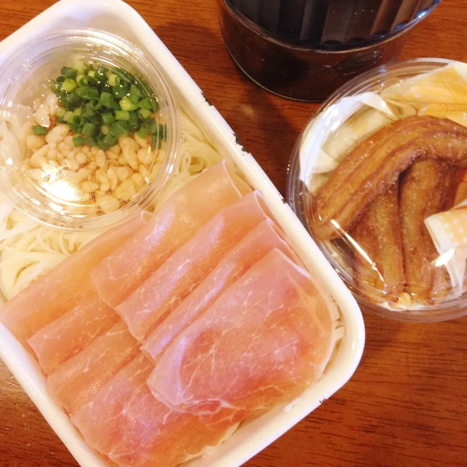 Snapdishの料理写真:生ハムそうめん弁当|なつこいっきママさん