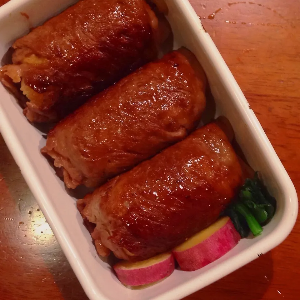 肉巻きおにぎり弁当|なつこいっきママさん