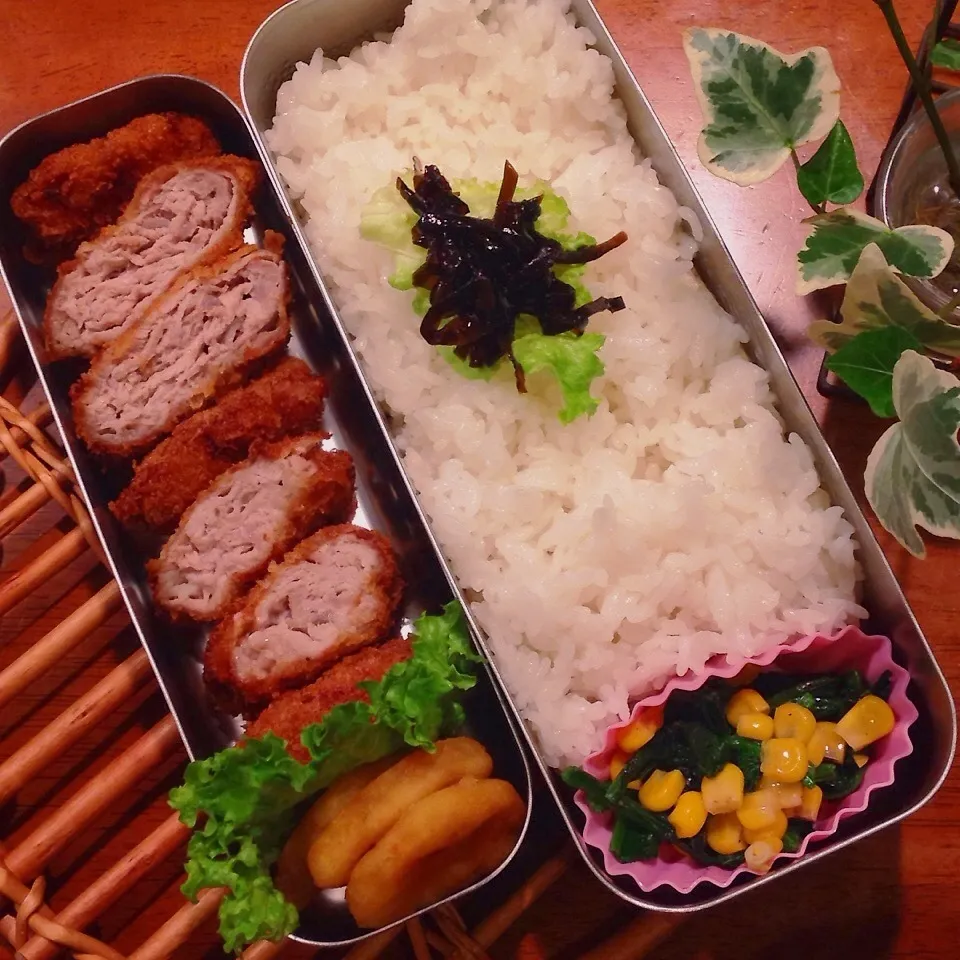 Snapdishの料理写真:ミルフィーユカツ弁当|なつこいっきママさん