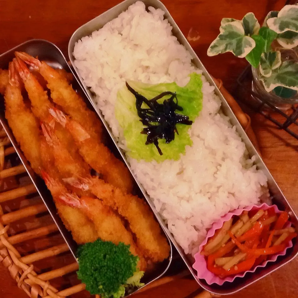 エビフライ弁当|なつこいっきママさん