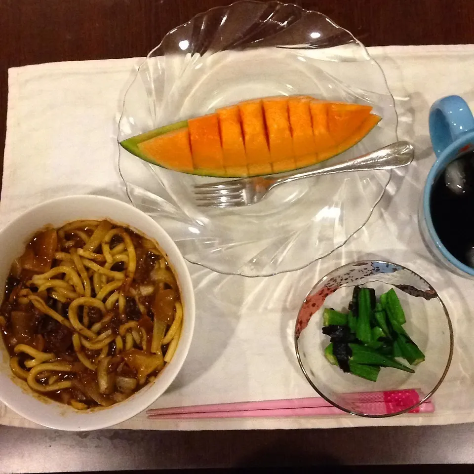 Snapdishの料理写真:カレーうどんの晩御飯|なつこいっきママさん