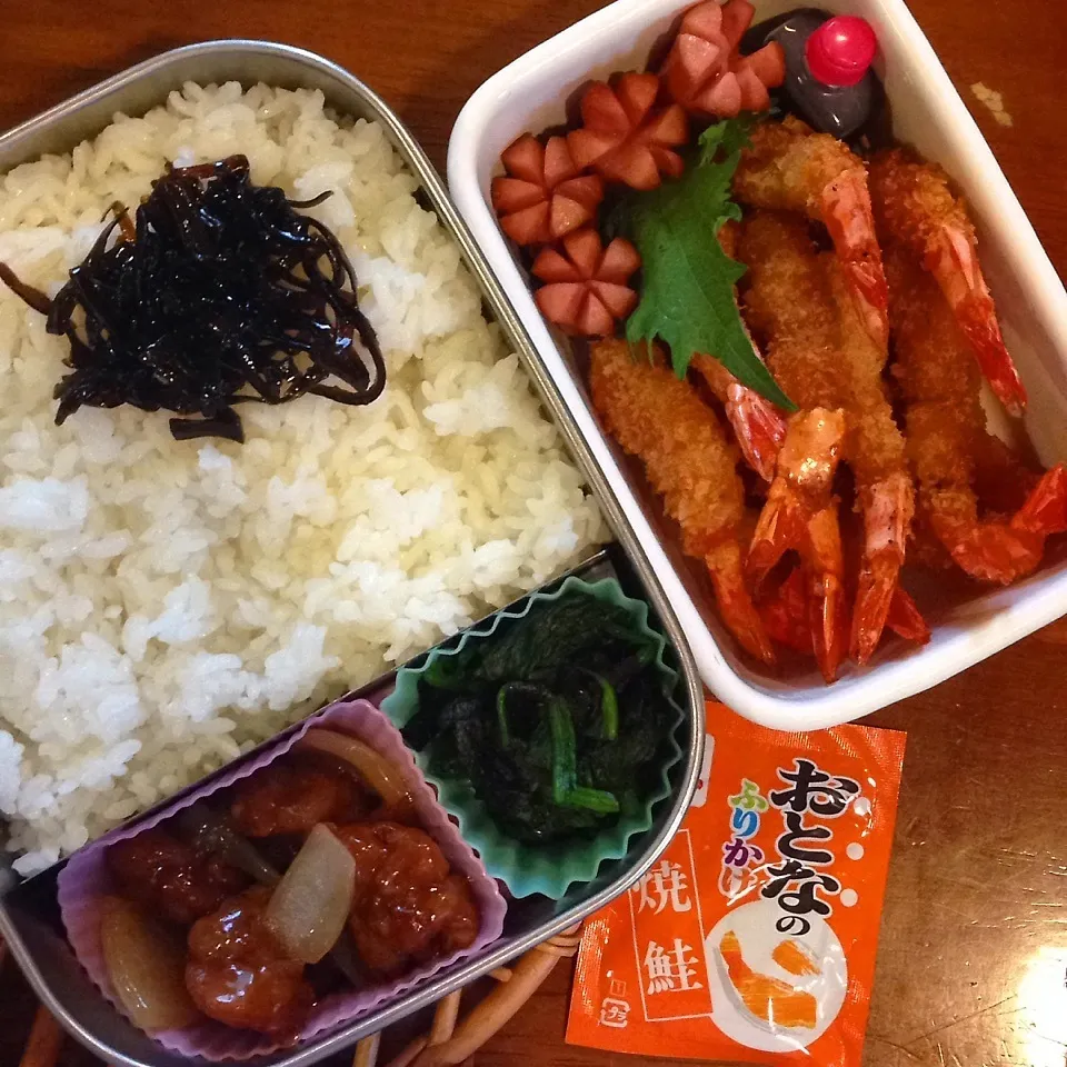 エビフライ弁当|なつこいっきママさん