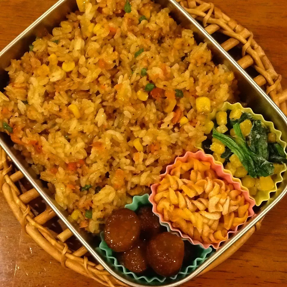 鮭チャーハン弁当|なつこいっきママさん