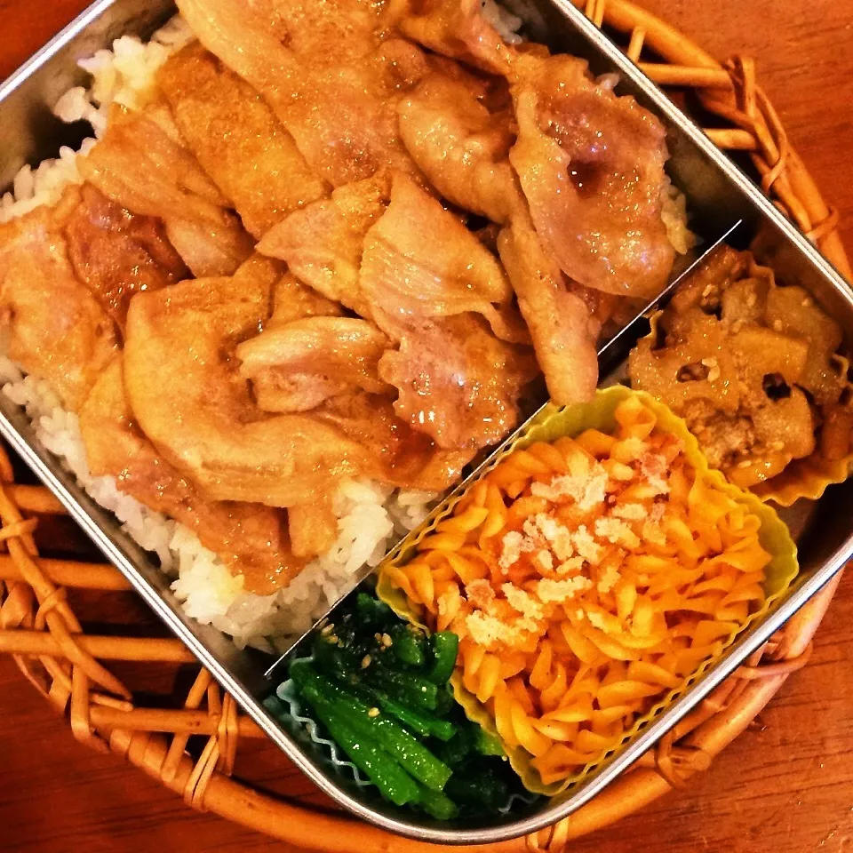 生姜焼き弁当|なつこいっきママさん