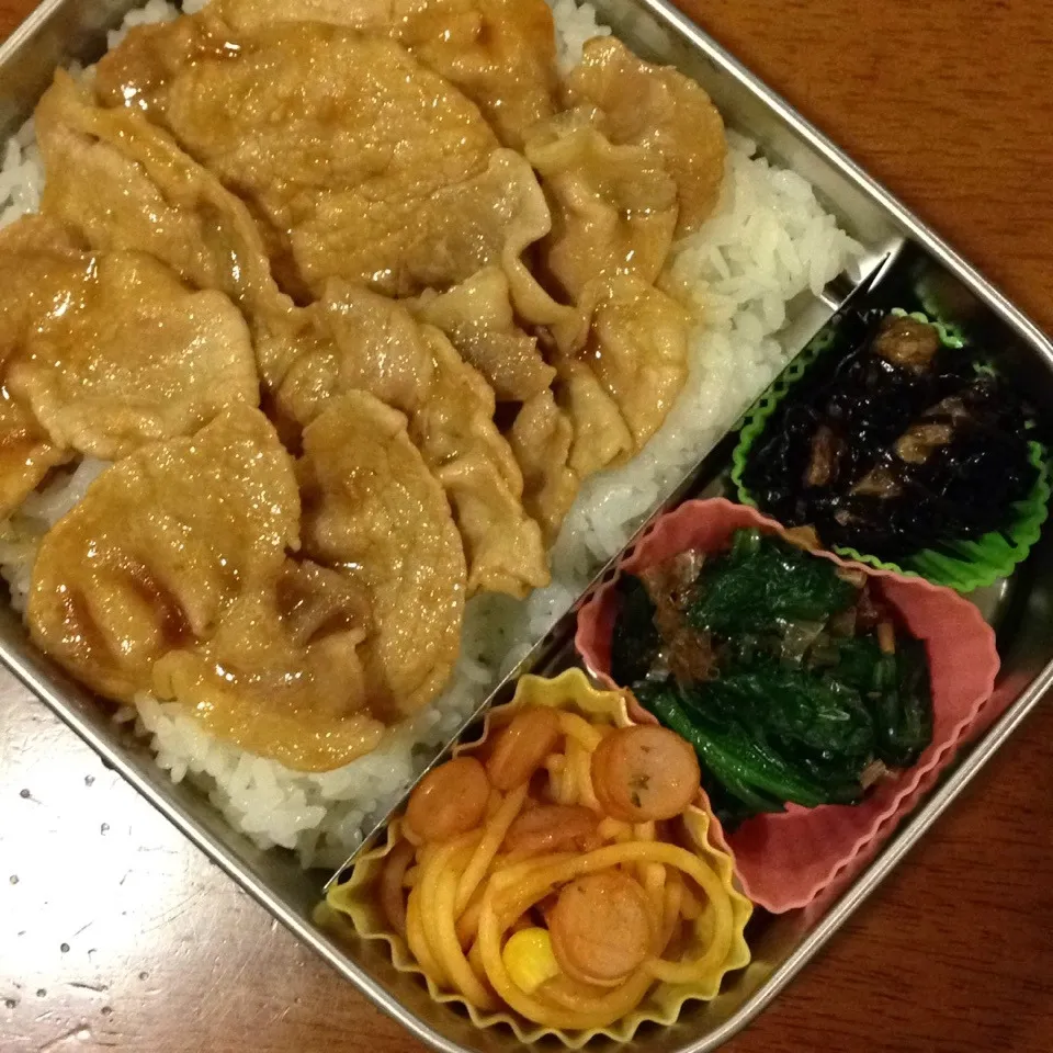 生姜焼き弁当|なつこいっきママさん