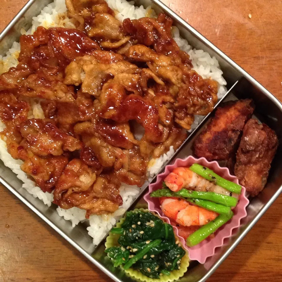 Snapdishの料理写真:豚肉のカレー甘辛弁当|なつこいっきママさん