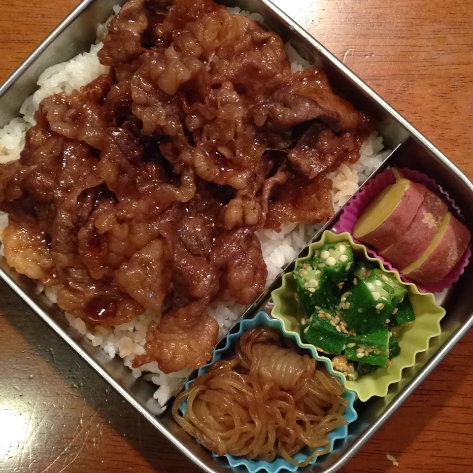 牛肉甘辛弁当|なつこいっきママさん